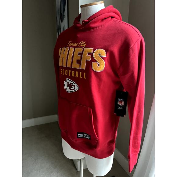 NWT NFL Kansas City Chiefs red sweatshirt hoodie size M - Picture 3 of 6